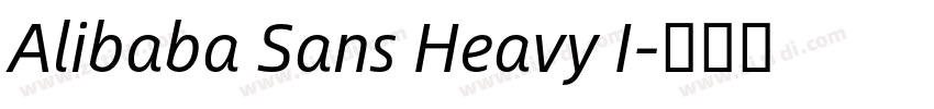 Alibaba Sans Heavy I字体转换